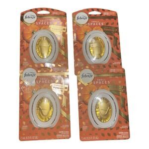 Lot Of 4 Febreze Small Space Air Freshener-Limited Edition Fresh Harvest Pumpkin